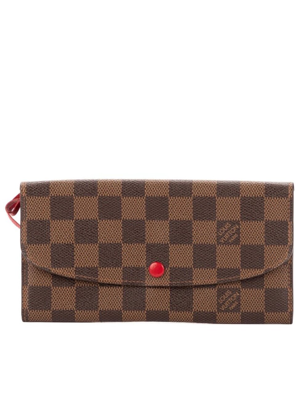 Louis Vuitton Emily Brown Red Monogram Canvas Wallet